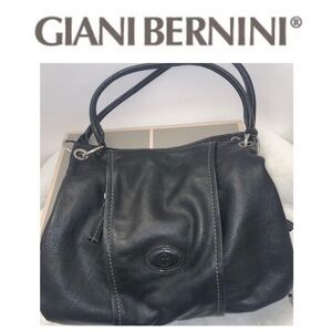 🧑‍🎄 Giani Bernini Black Leather Satchel Hanbag